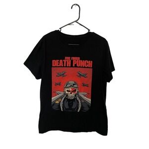 Five Finger Death Punch Shirt Mens XL Black Metal Rock 5FDP Short Sleeve Concert